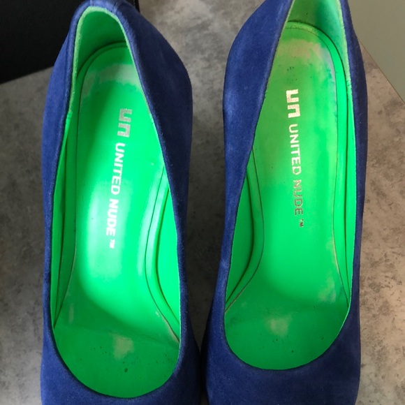 United Nude Eamz Invisible Heel in blue suede - Picture 6 of 6